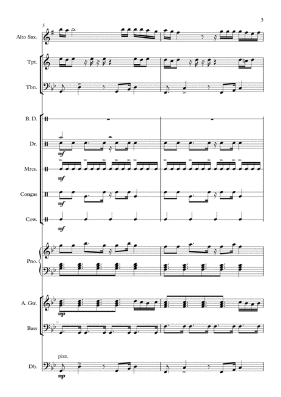 Salsa ao Início do Dia Jazz Ensemble scores gallery preview page 3