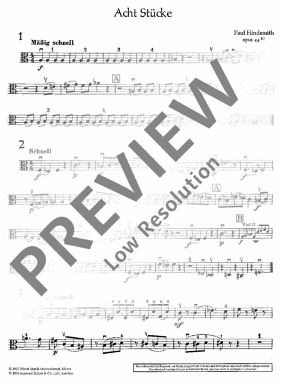 Eight Pieces Viola scores gallery preview page 4