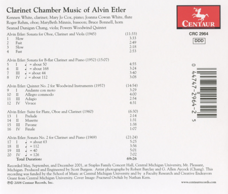Clarinet Chamber Music of Etle