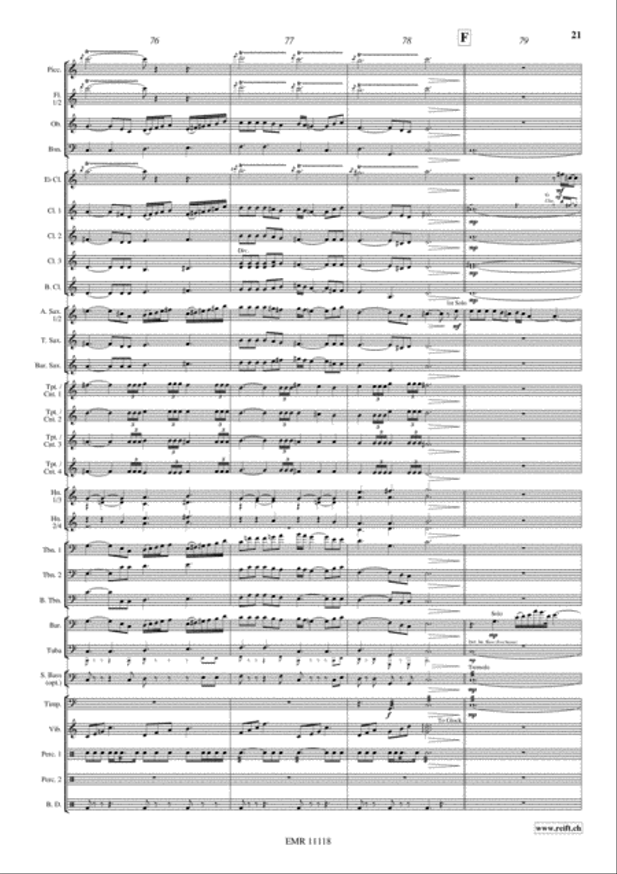 3 Moments Of Happiness Concert Band scores gallery preview page 22