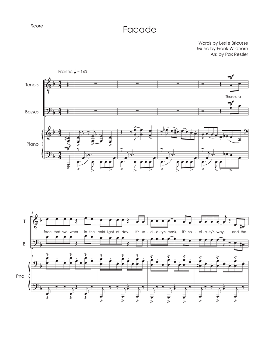 Facade TTBB scores gallery preview page 1