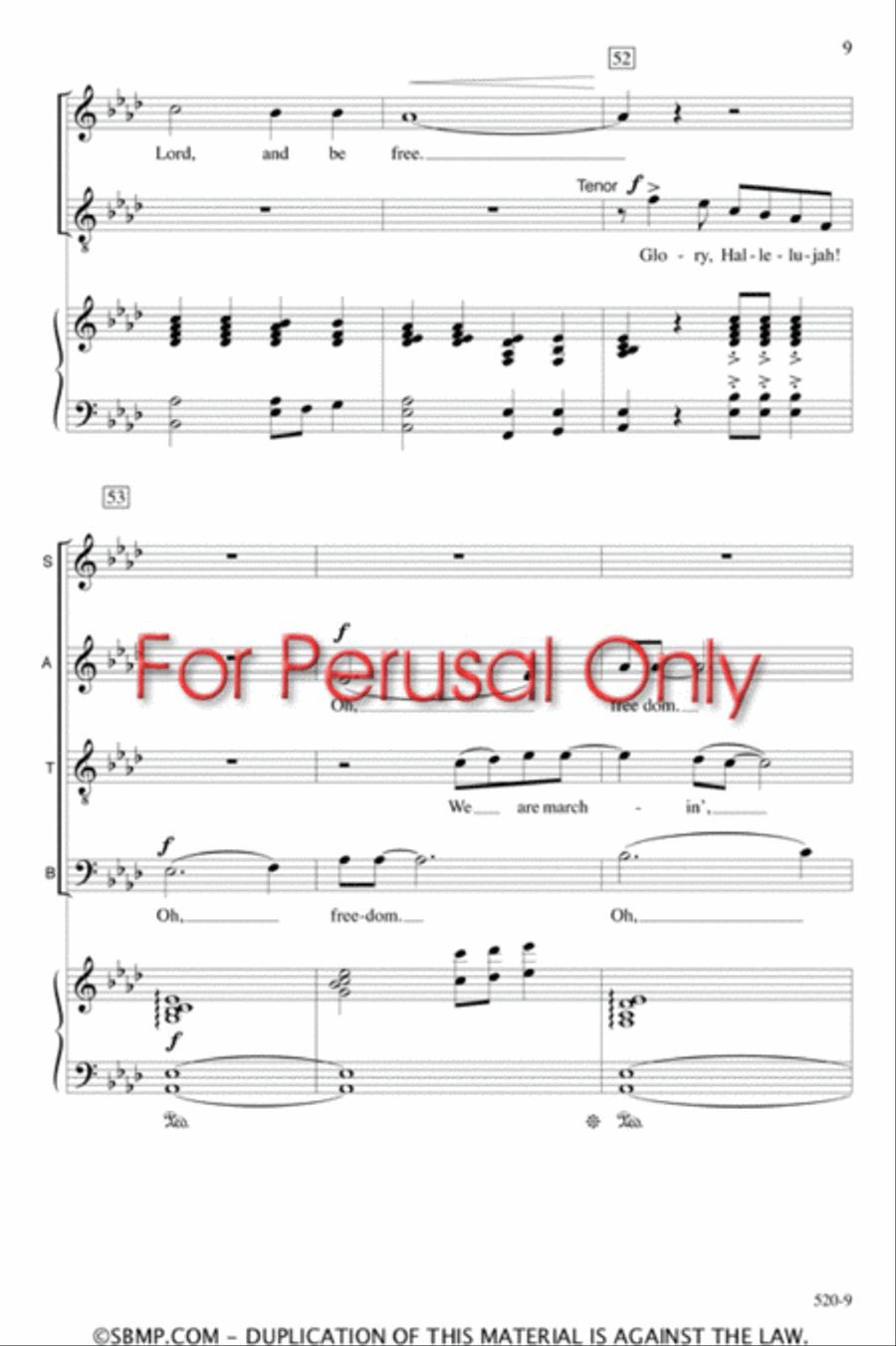 Marchin' to Freedom - SATB 4-Part scores gallery preview page 8