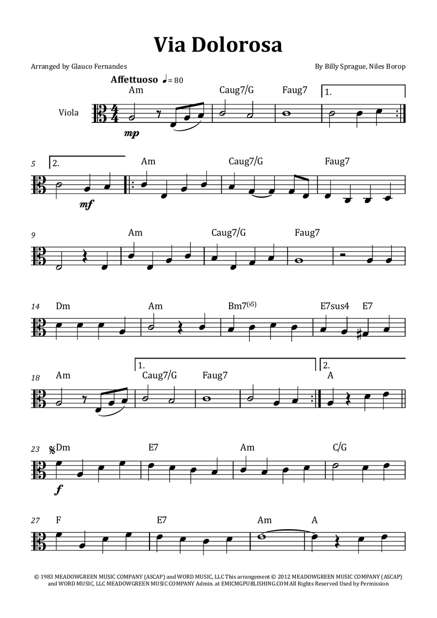Via Dolorosa Chamber Music scores gallery preview page 1