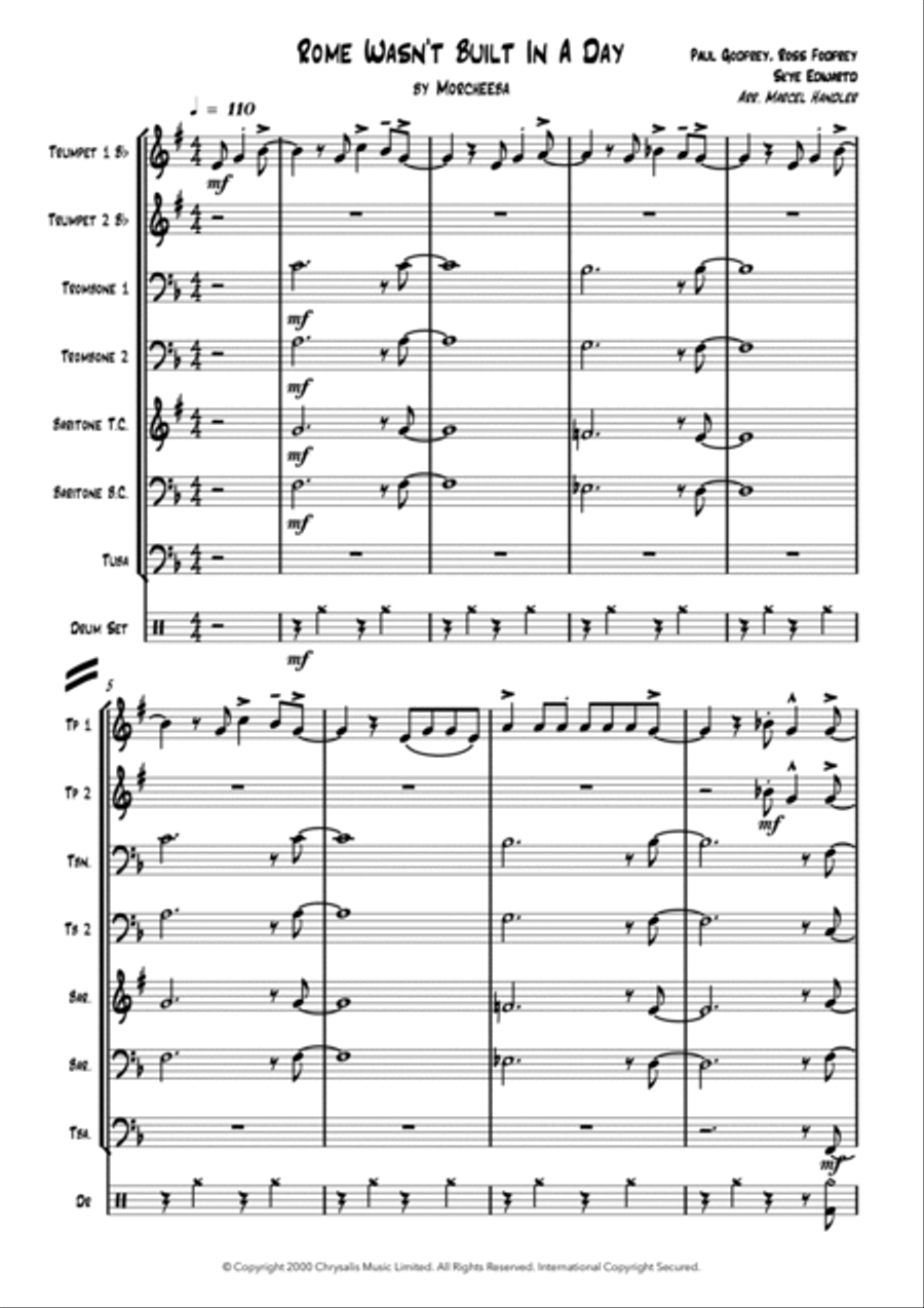 Rome Wasn't Built In A Day Euphonium scores gallery preview page 2