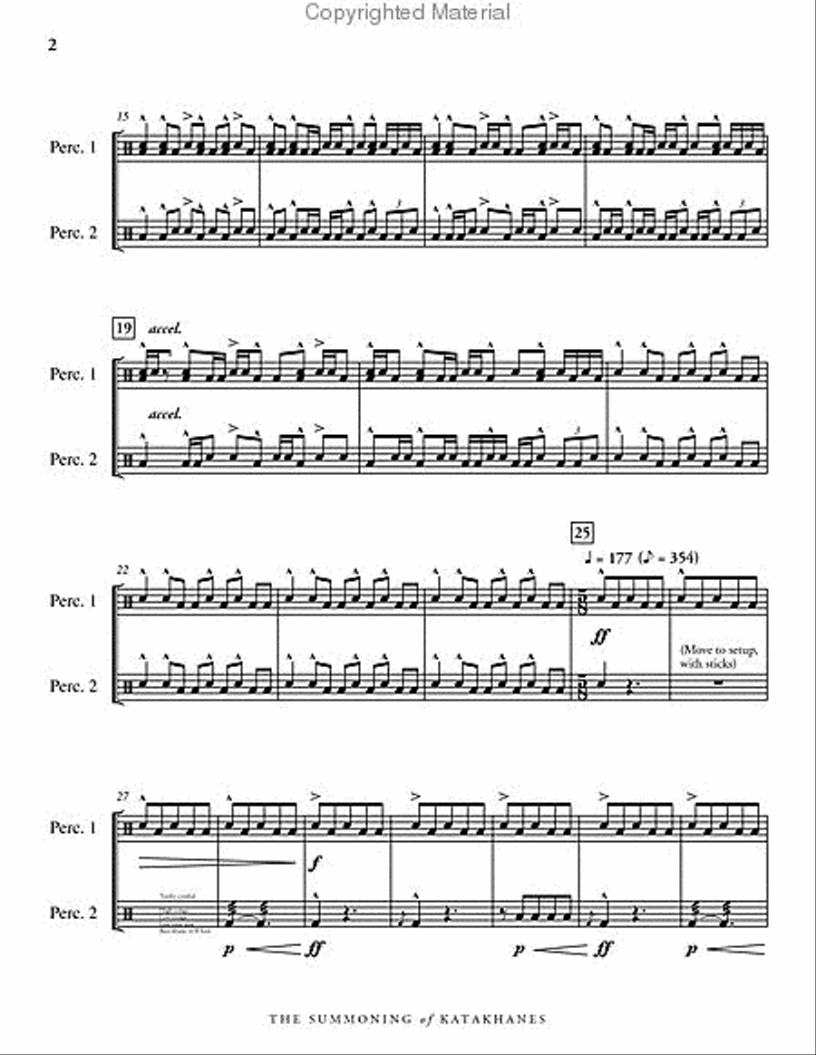 Summoning of Katakhanes, The (2 scores) Percussion Ensemble scores gallery preview page 3