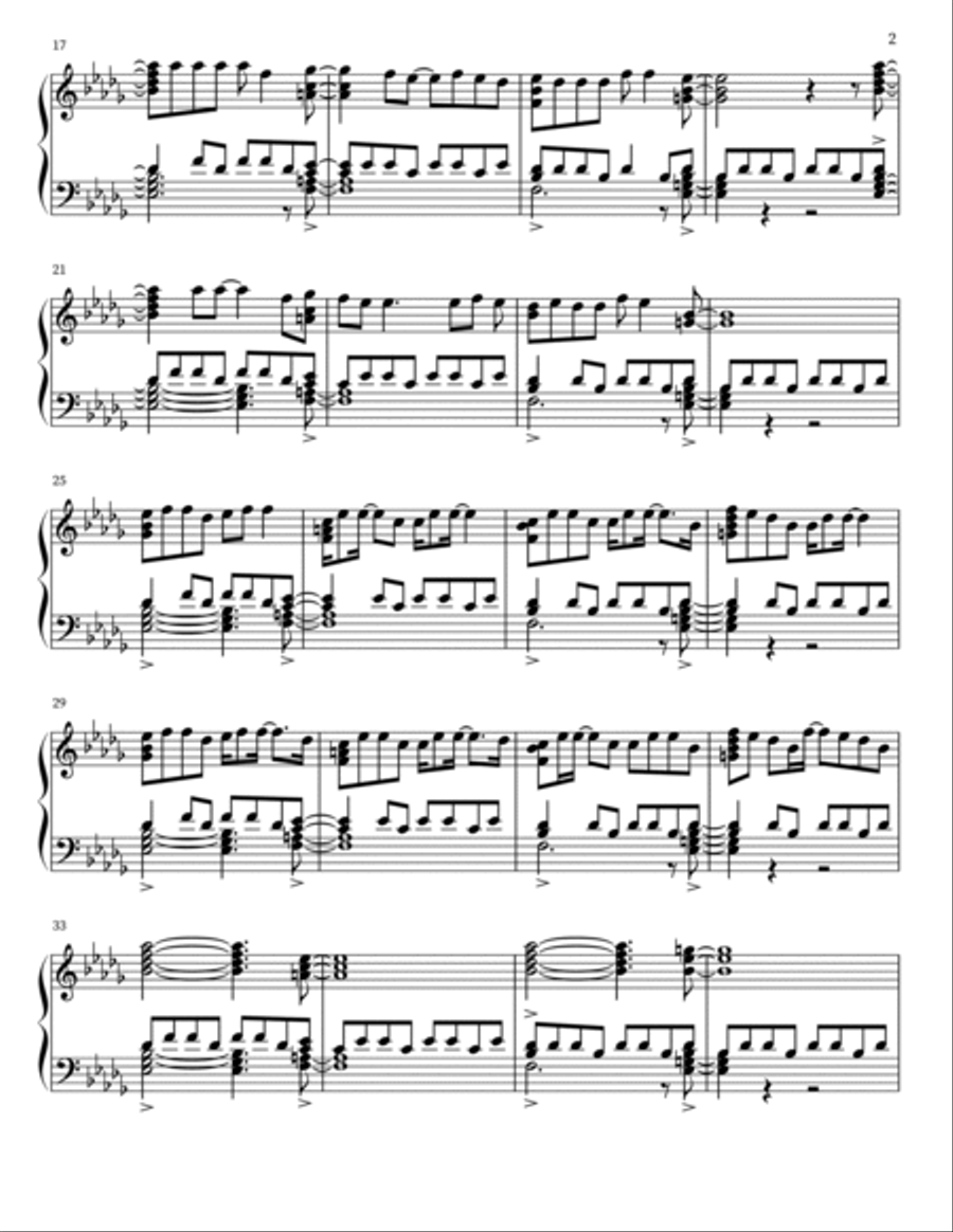 Amoeba Piano Solo scores gallery preview page 2