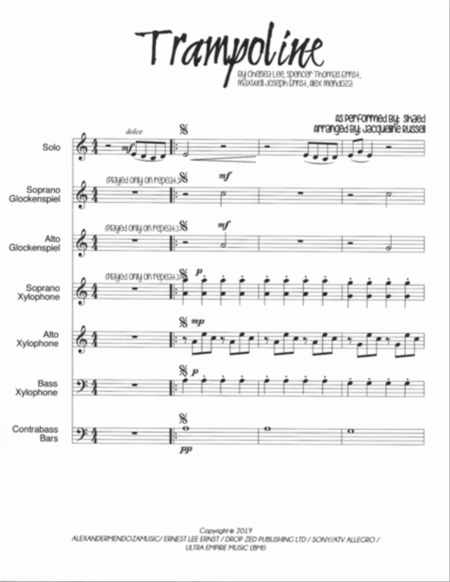 Trampoline Orff Instrument scores gallery preview page 2