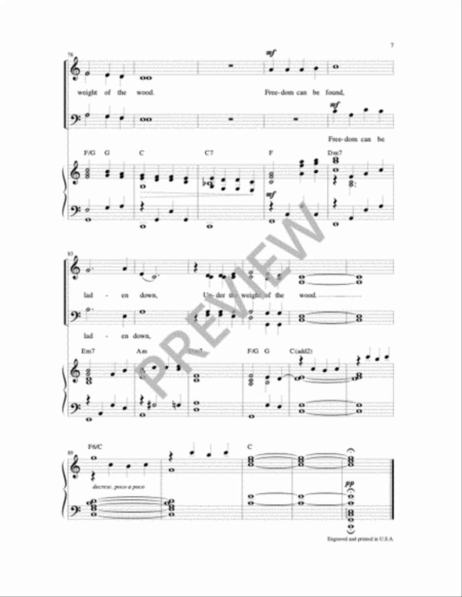 Lord Let Me Walk 4-Part scores gallery preview page 5