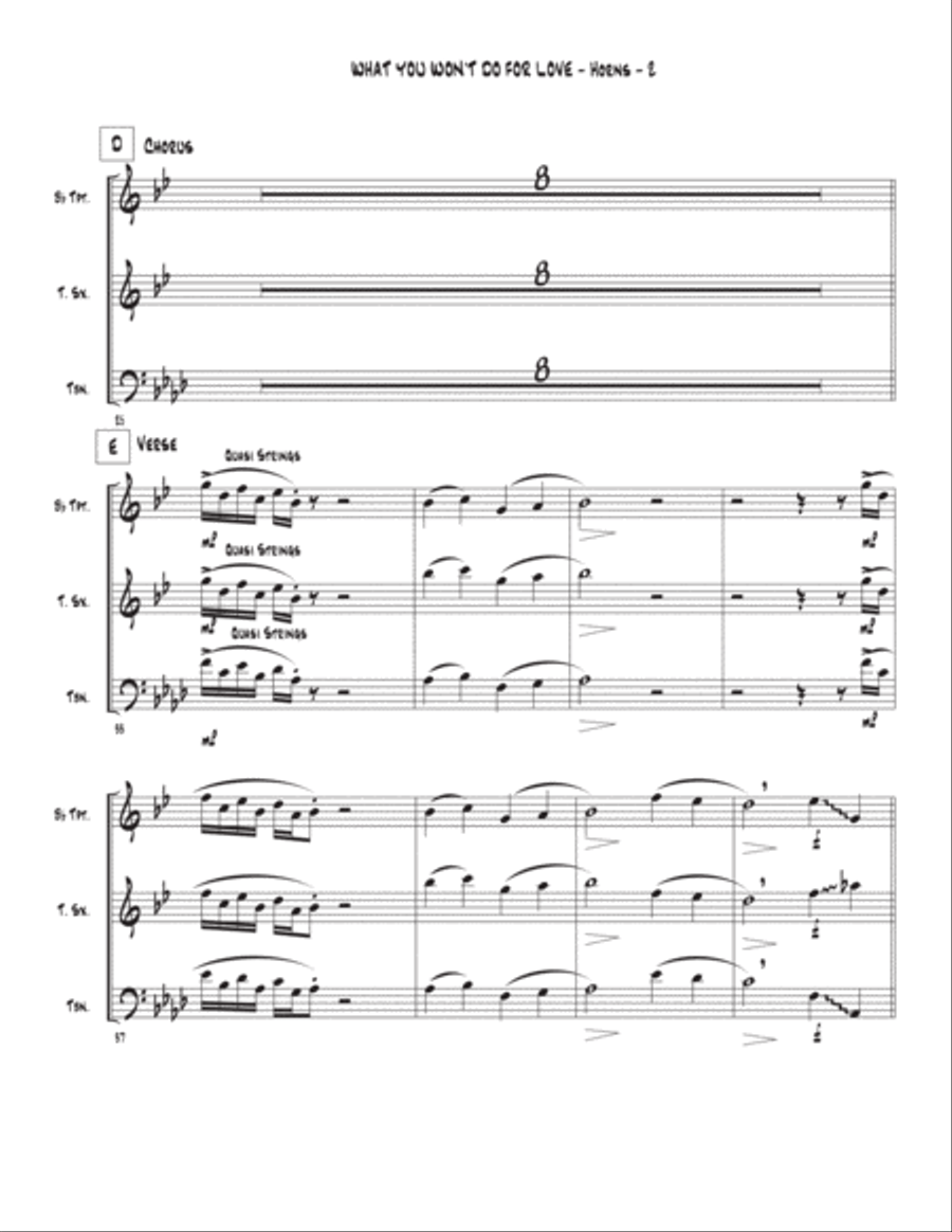What You Won't Do For Love Tenor Saxophone scores gallery preview page 2