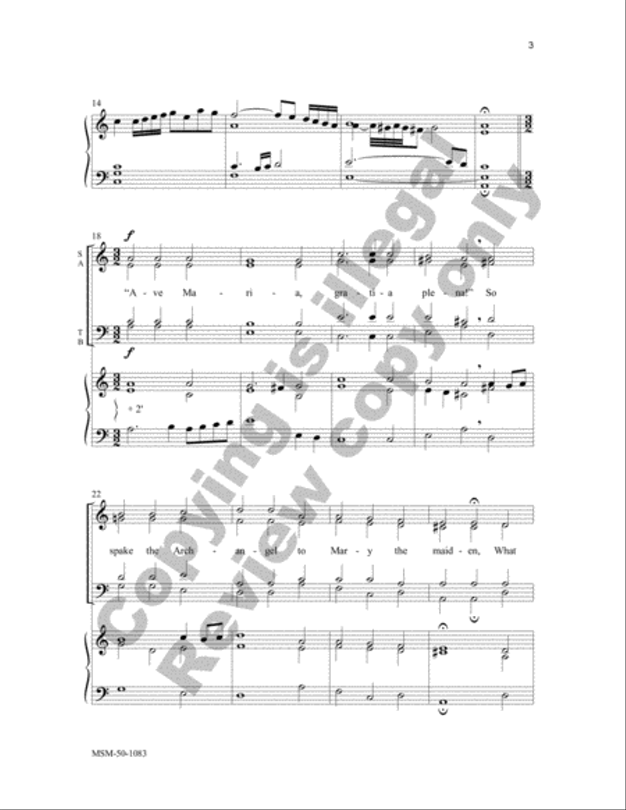 The Annunciation 4-Part scores gallery preview page 3