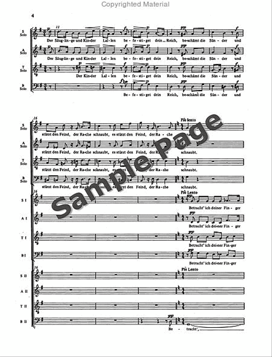 Psalm 8, Op. 85/1 4-Part scores gallery preview page 5