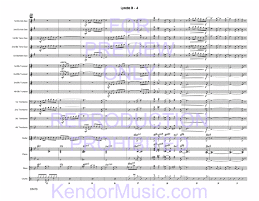 Lynda B (Full Score) Jazz Ensemble scores gallery preview page 6