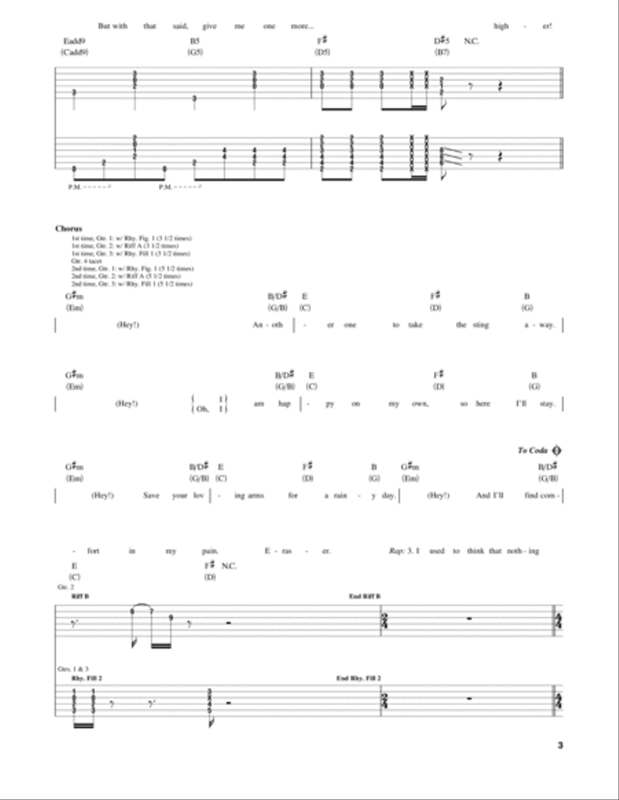 Eraser Electric Guitar scores gallery preview page 3