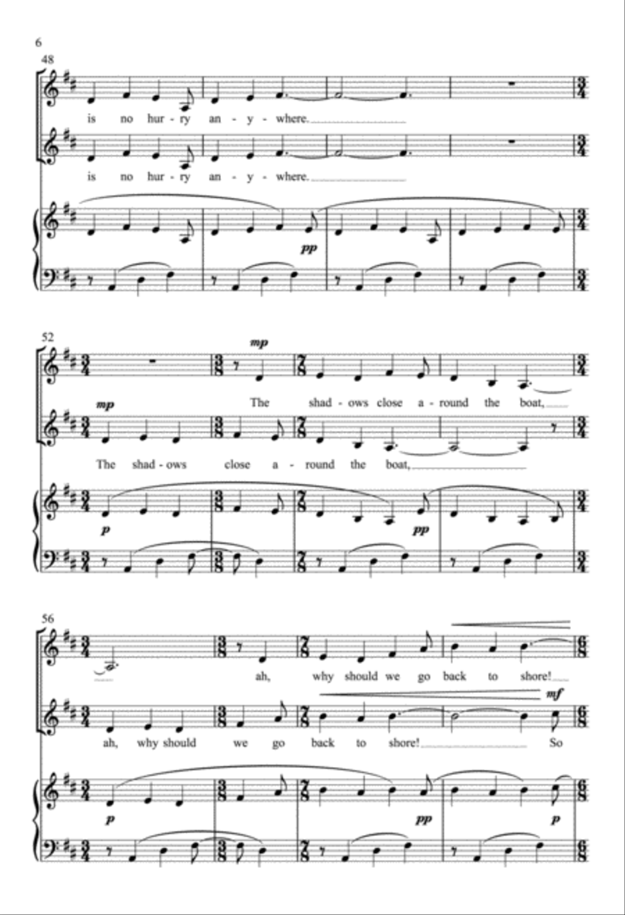 Boat Song SSA scores gallery preview page 5