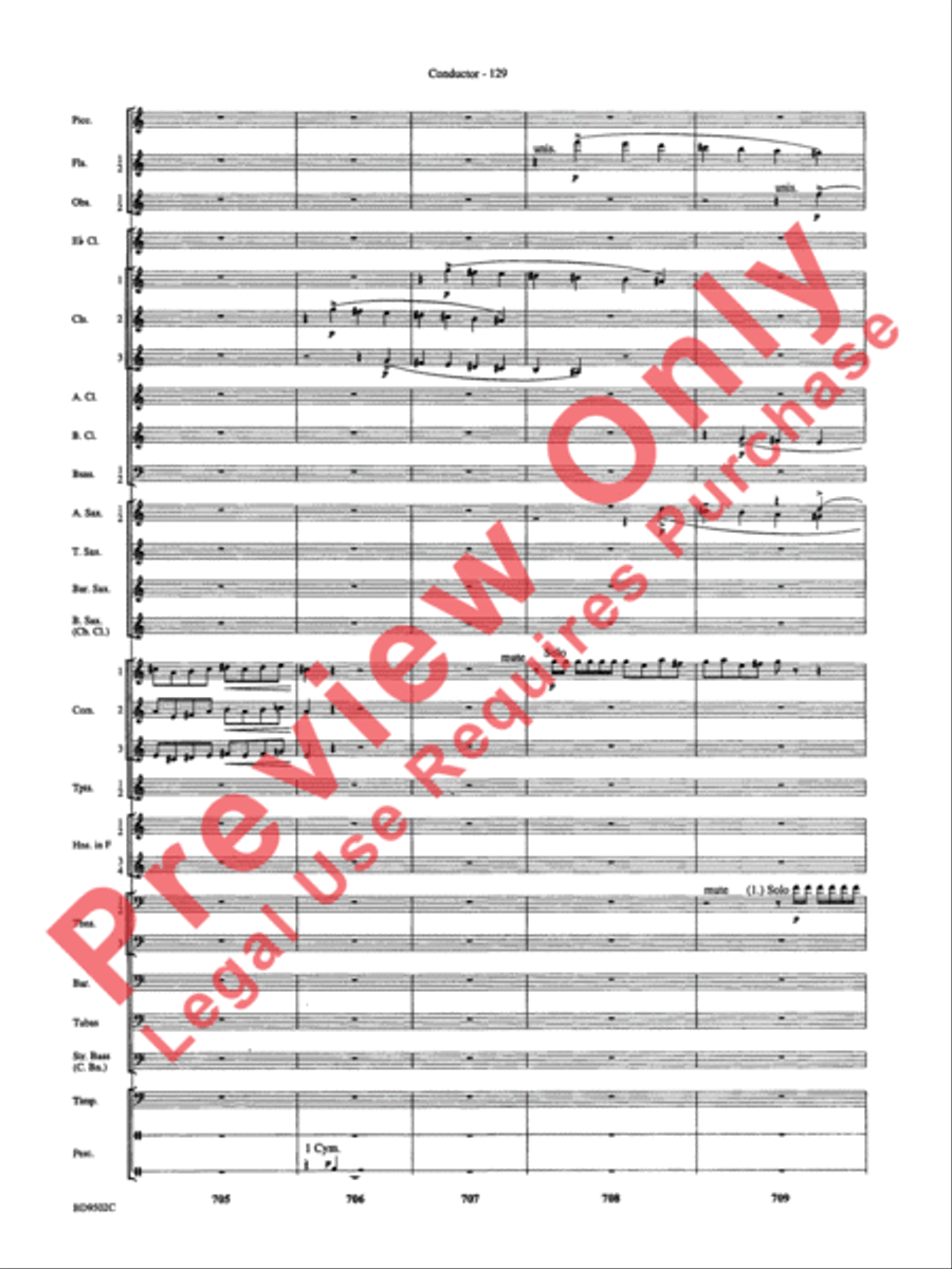 Symphony No. 3 for Band Concert Band scores gallery preview page 132