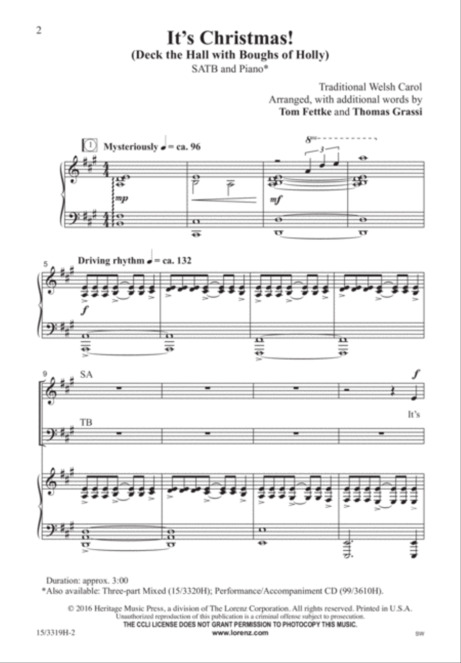 It's Christmas! It's Christmas! 4-Part scores gallery preview page 2