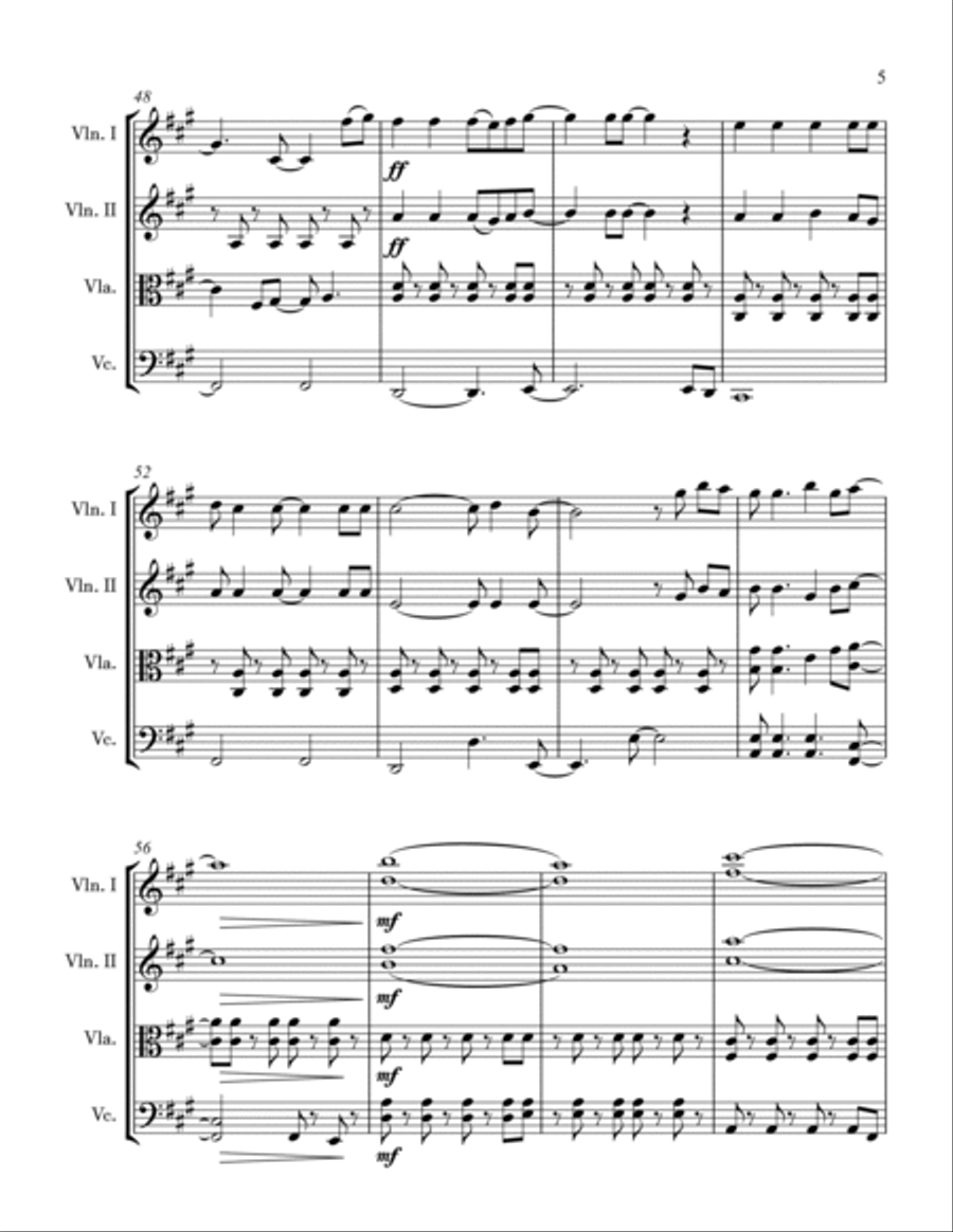 Viva La Vida String Quartet scores gallery preview page 5