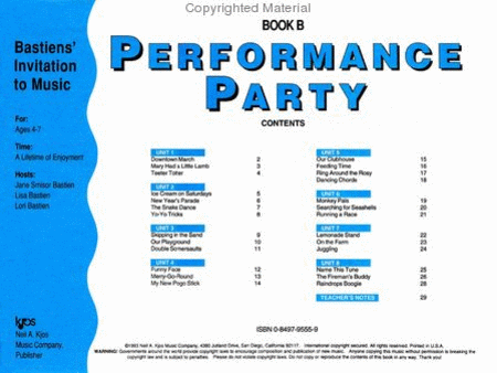 Performance Party, Book B