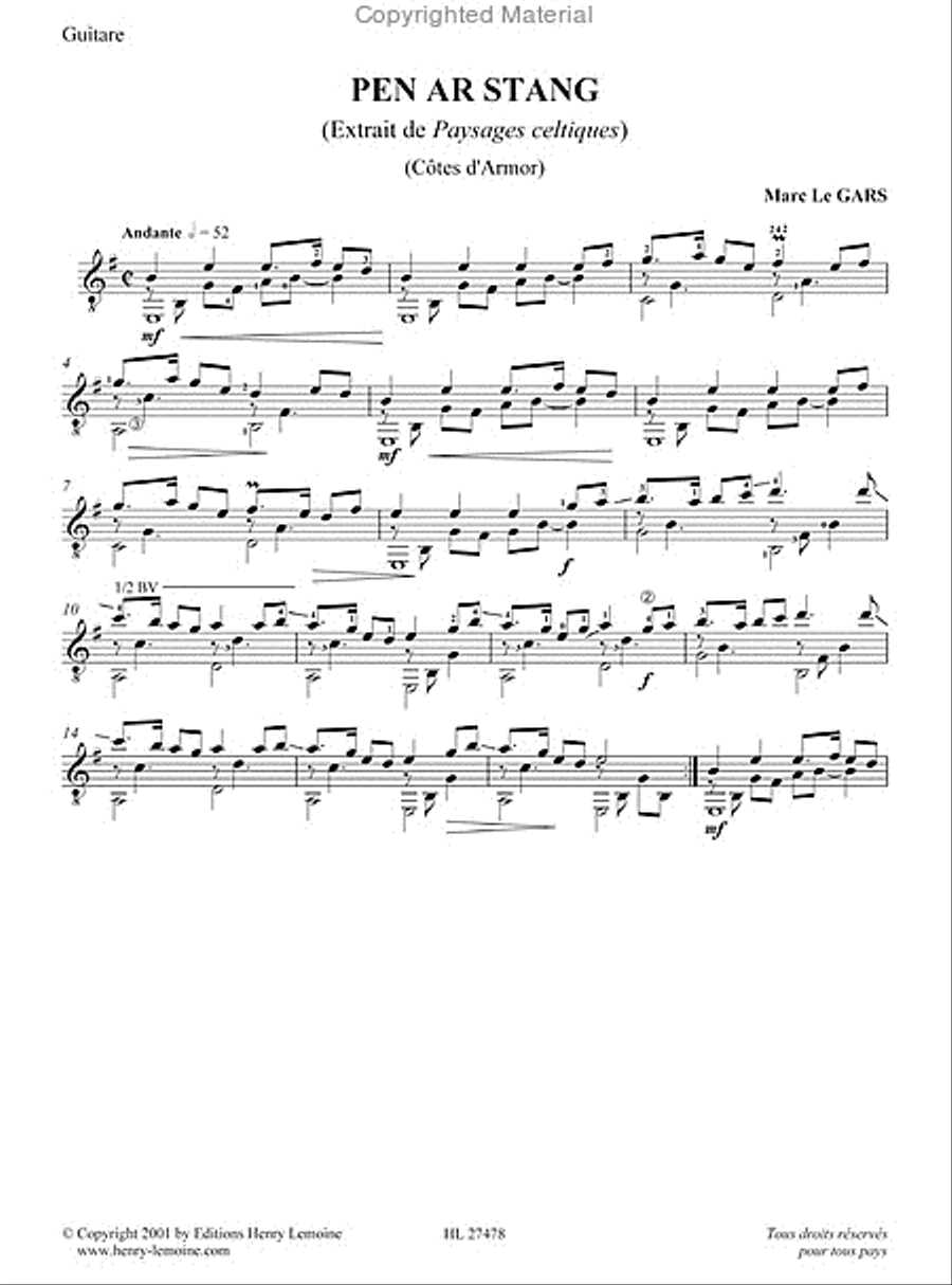 Paysages Celtiques - Volume 1 Acoustic Guitar scores gallery preview page 7