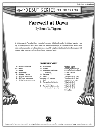 Book cover for Farewell at Dawn: Score