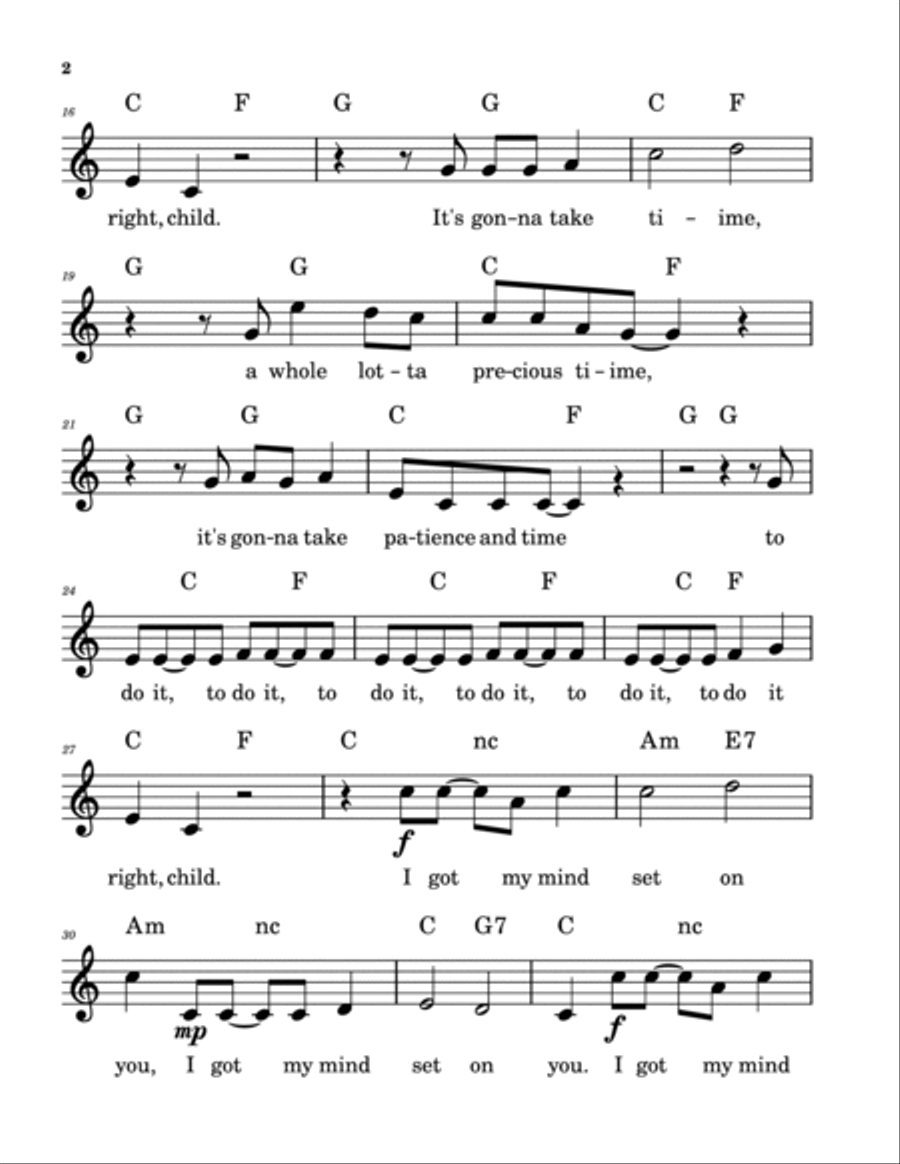 Got My Mind Set On You Piano scores gallery preview page 2