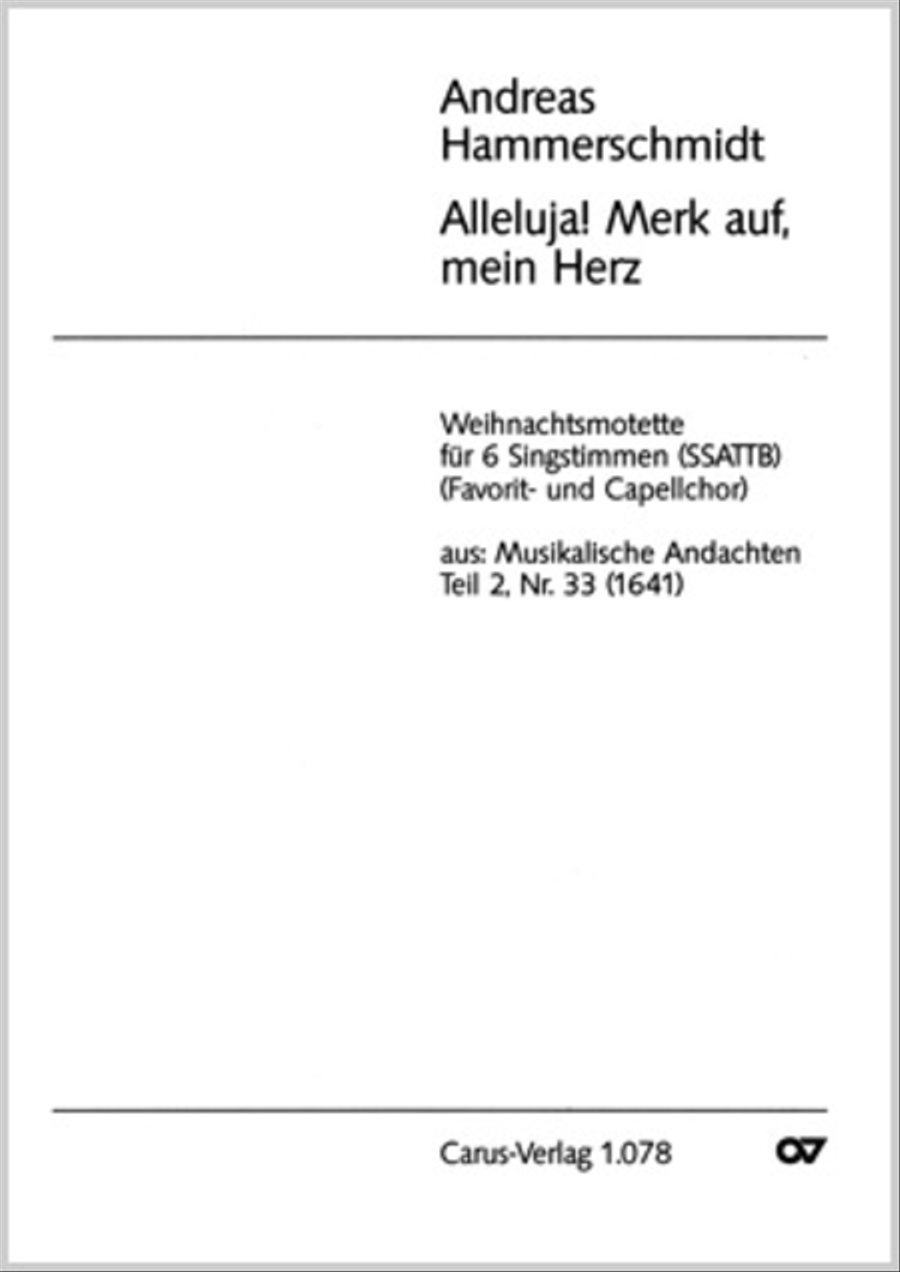 Alleluja, merk auf, mein Herz SSATBB scores gallery preview page 1