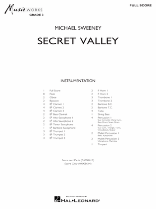 Secret Valley - Conductor Score (Full Score)