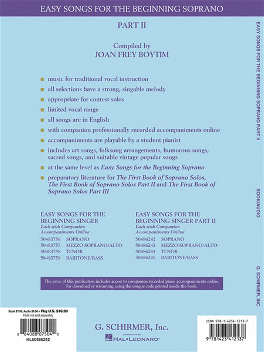 Easy Songs for the Beginning Soprano – Part II Voice scores gallery preview page 2