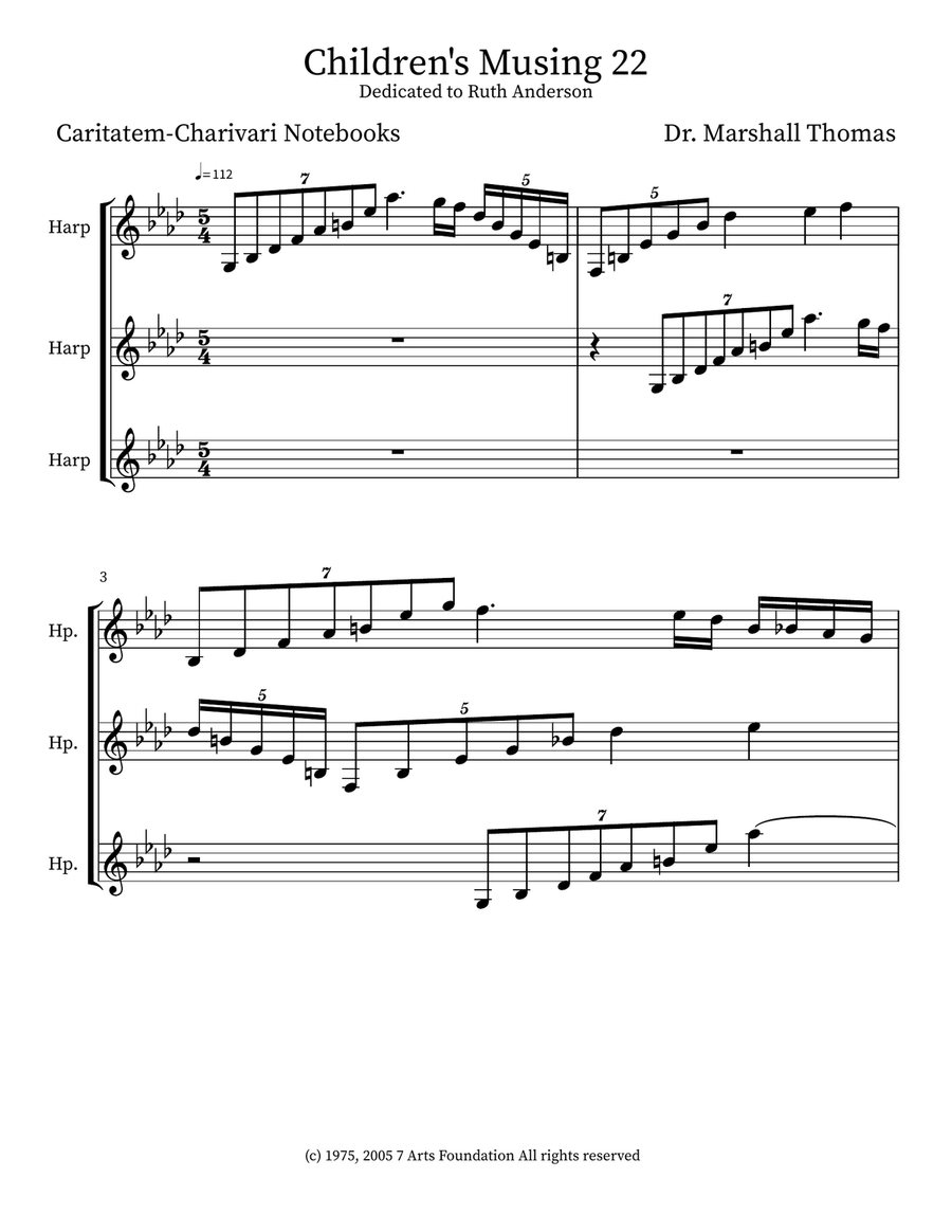 Children's Musing 22 Small Ensemble scores gallery preview page 1