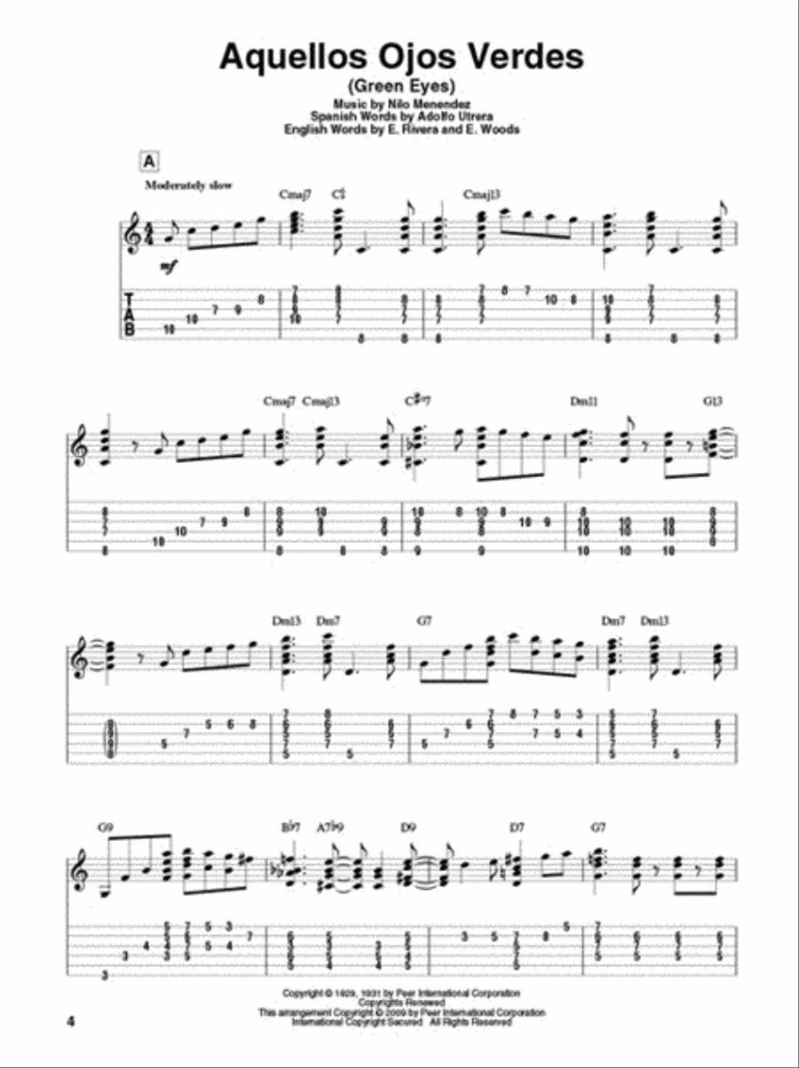 Latin Standards Guitar Tablature scores gallery preview page 4