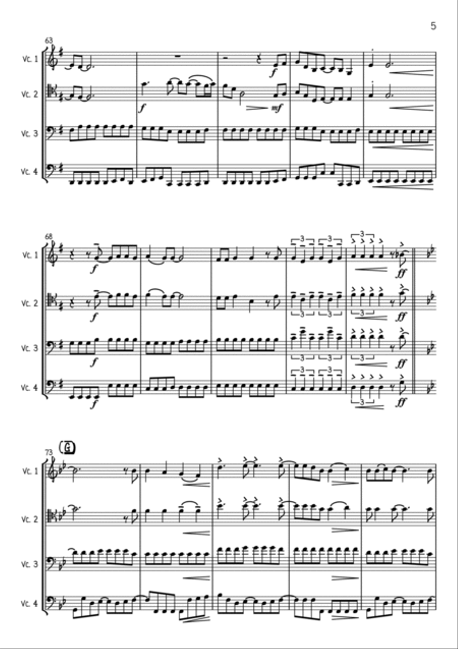 Livin' On A Prayer Livin' On A Prayer String Quartet scores gallery preview page 5
