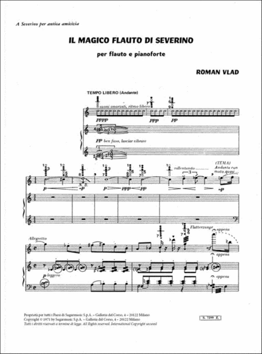 Il Magico Flauto Di Severino Flute Solo scores gallery preview page 3