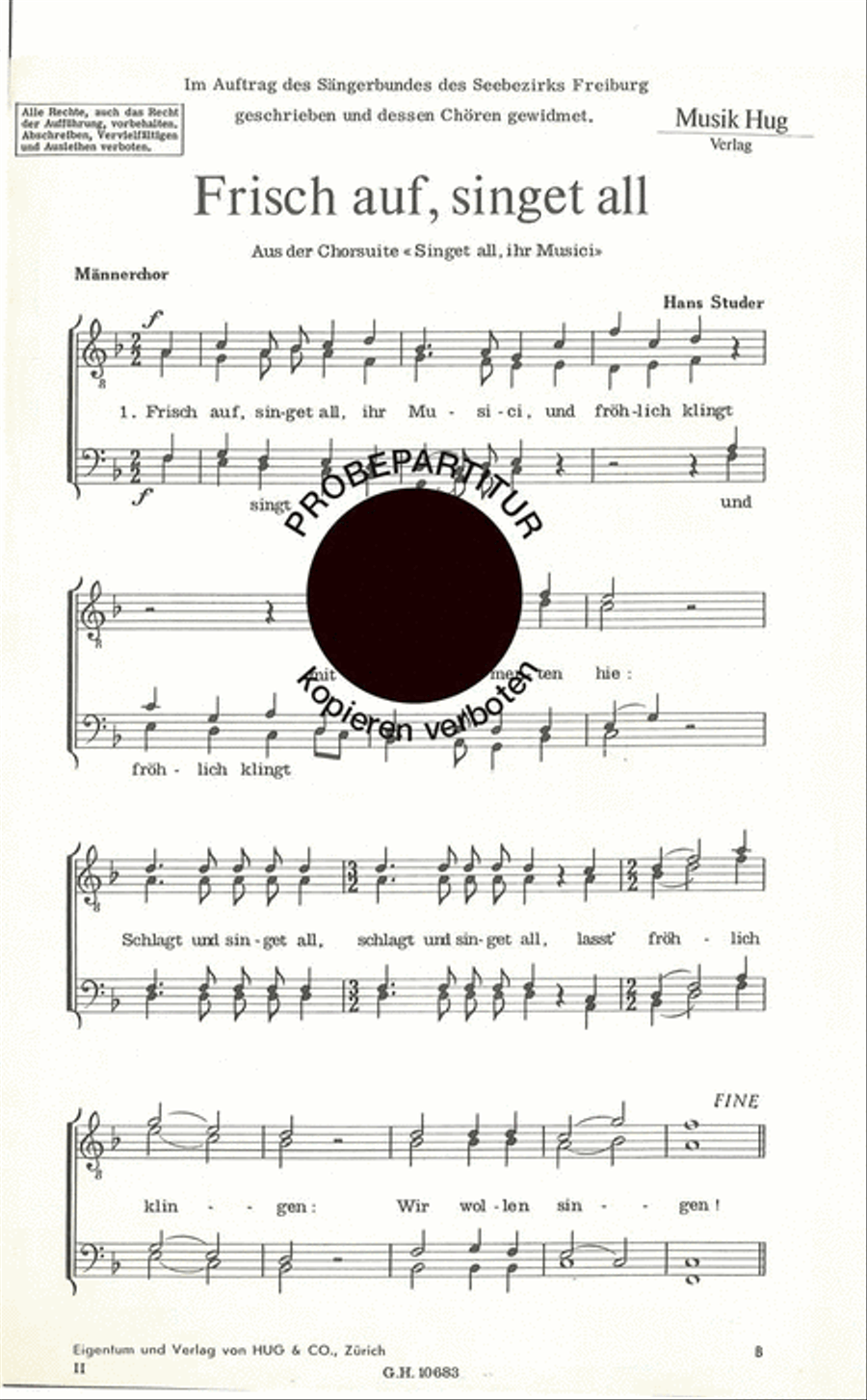 Frisch auf Singer Frisch auf Singer Men's Choir scores gallery preview page 1