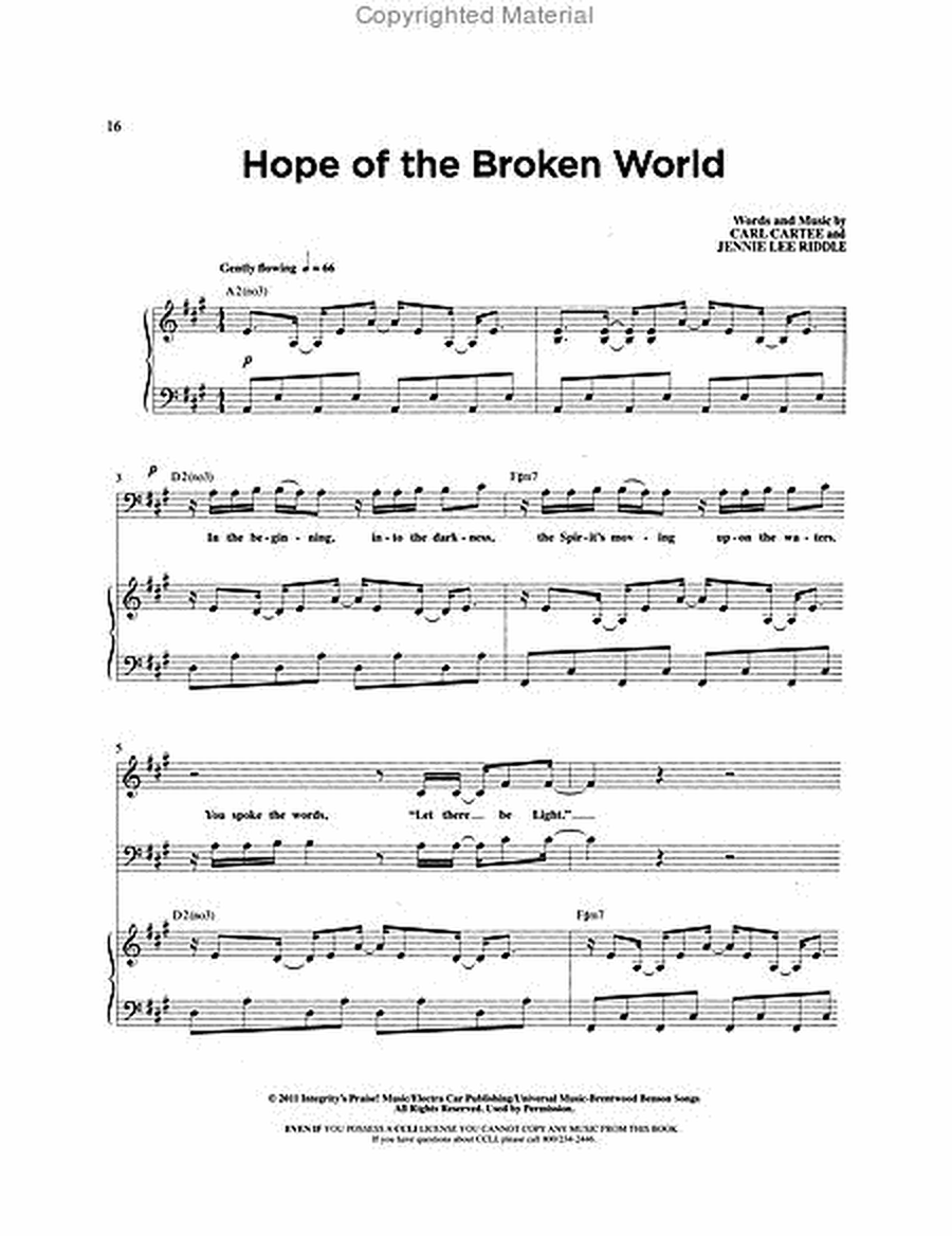 Hope Of The Broken World - Vocal Folio