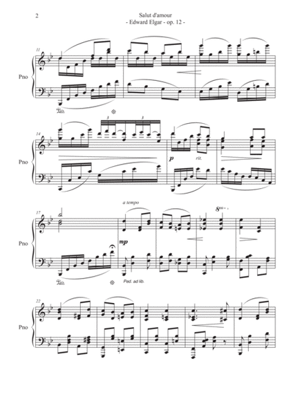 Salut d'amour - Edward Elgar op. 12 (Advanced Piano Transcription) image number null