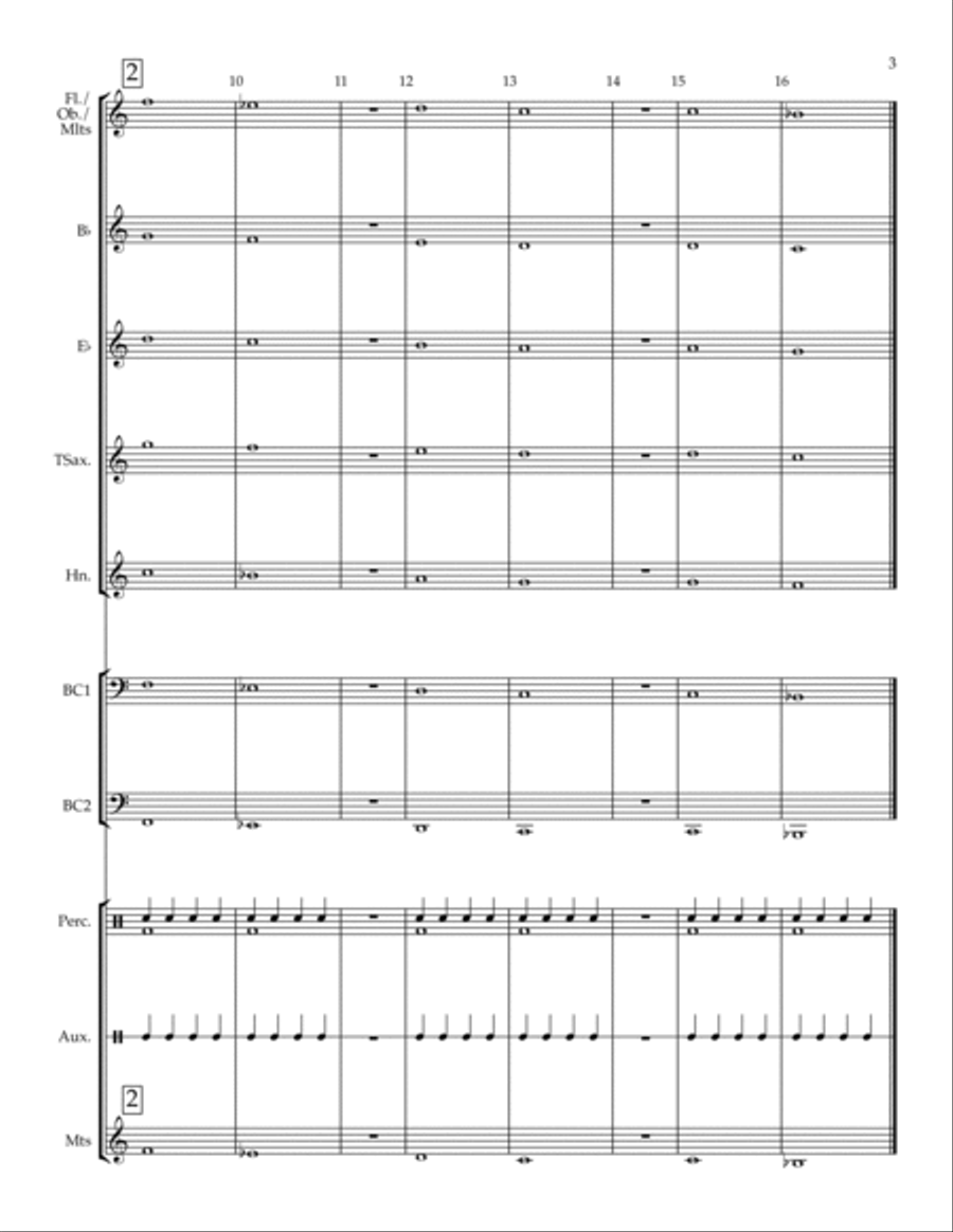 30 Progressive Studies for Full Band or Individual Study (beginner to very easy) Concert Band scores gallery preview page 4
