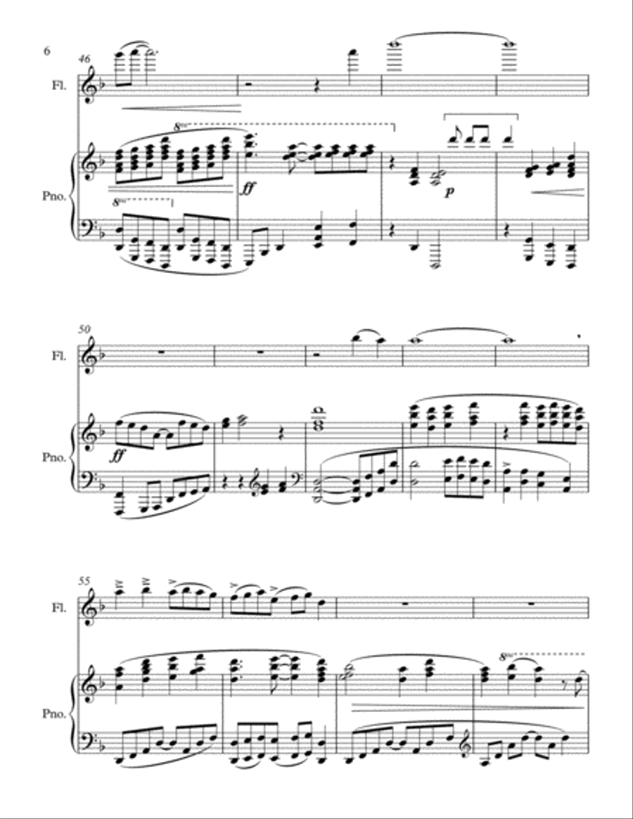The Morning Sky: Serenade for Flute and Piano Woodwind Ensemble scores gallery preview page 6