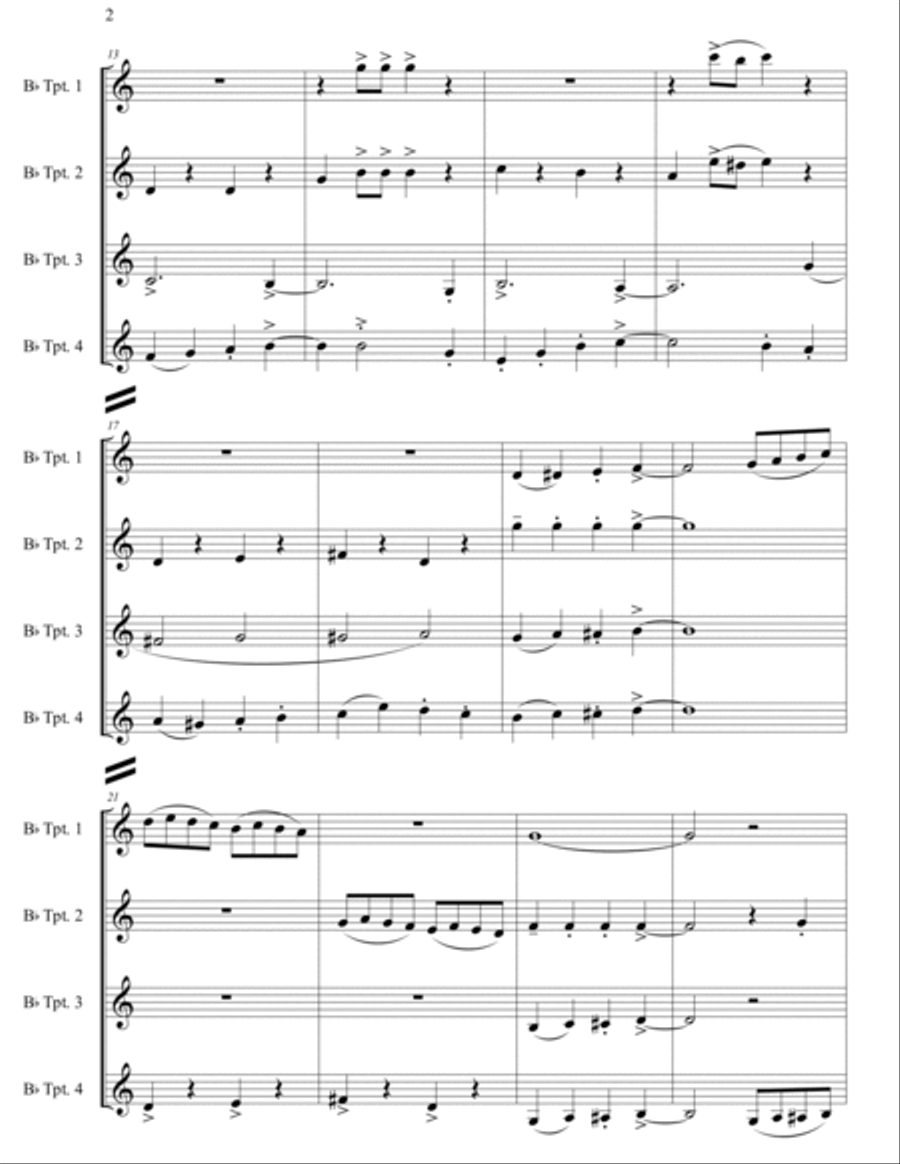 American Dad - Main Title Theme (good Morning U.s.a.) Brass Ensemble scores gallery preview page 5