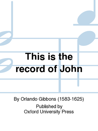 This is the record of John