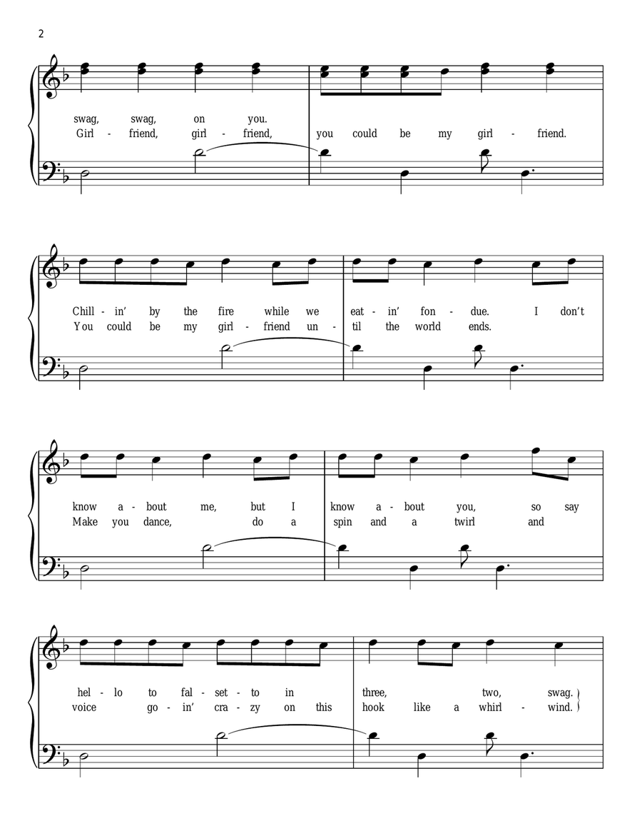 Boyfriend Boyfriend Easy Piano scores gallery preview page 2