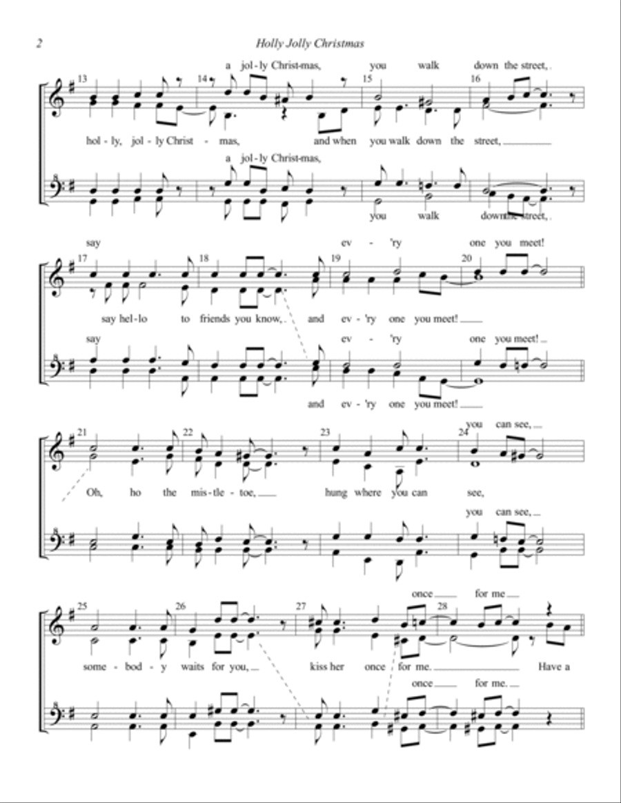 A Holly Jolly Christmas A Holly Jolly Christmas SSAA scores gallery preview page 2