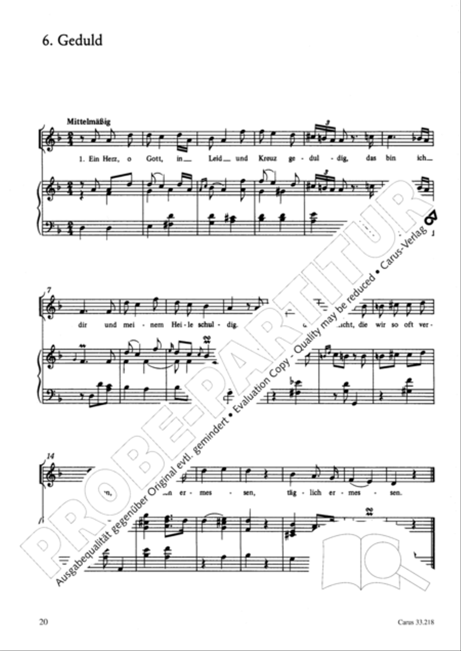 Geistliche Oden und Lieder (Gellert) Collection / Songbook scores gallery preview page 15