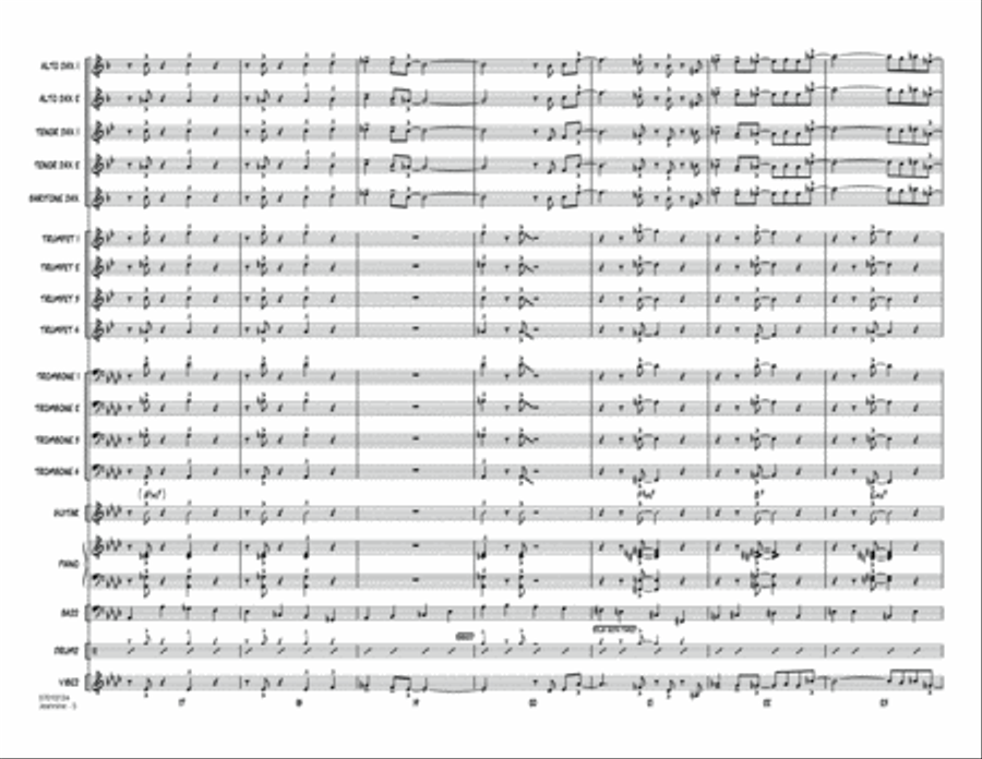 Jeannine - Conductor Score (Full Score) Jazz Ensemble scores gallery preview page 4