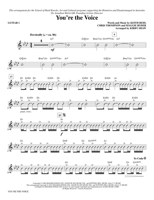 You're the Voice (arr. Kirby Shaw) - Guitar 1