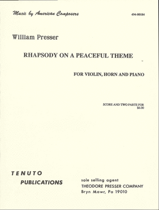 Book cover for Rhapsody on A Peaceful Theme
