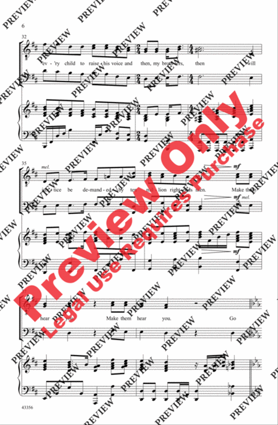 Make Them Hear You Men's Choir scores gallery preview page 6