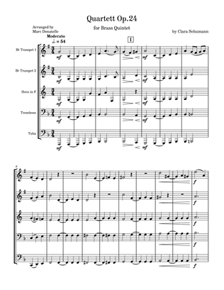 String Quartet Op. 24 for Brass Quintet