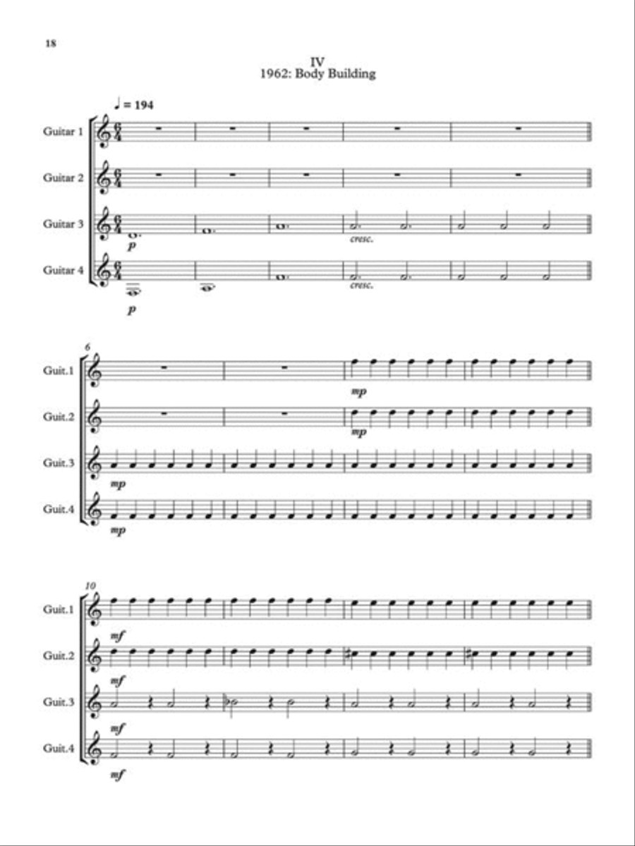 String Quartet No.3 Mishima Guitar Ensemble scores gallery preview page 3