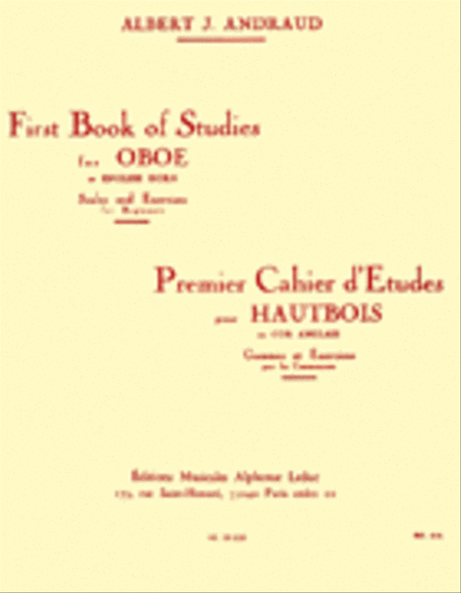 Premier Cahier d'Etudes pour Hautbois Oboe Solo scores gallery preview page 1