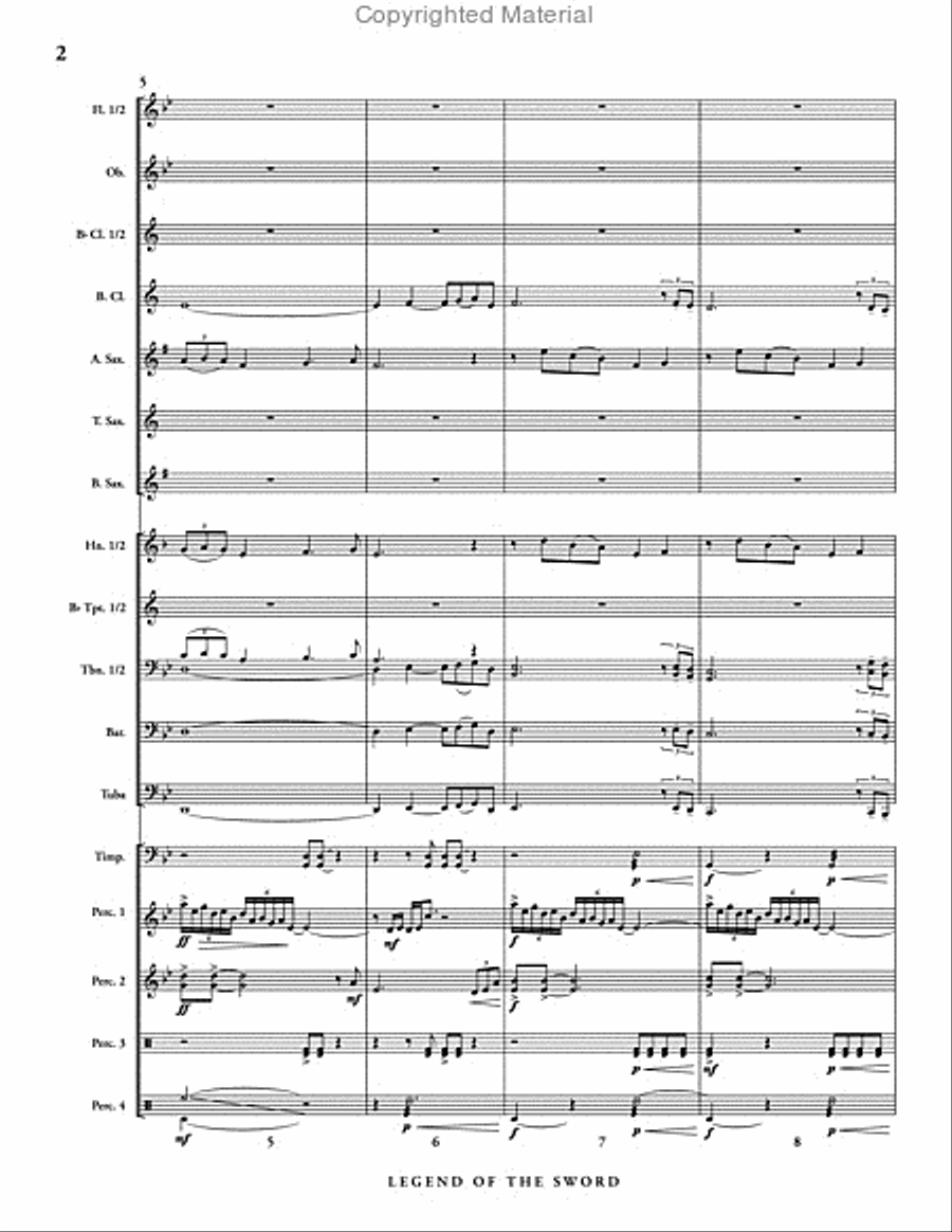 Legend of the Sword Concert Band scores gallery preview page 3
